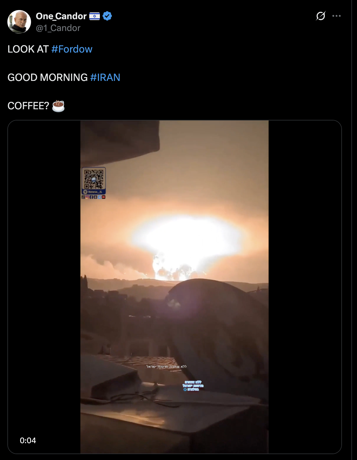 Video Of Israel Attack On Syria From 2024 Falsely Shared As US Attack On Fordow